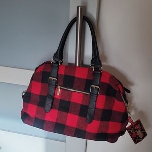 Fun NWOT Buffalo Plaid Tote Bag